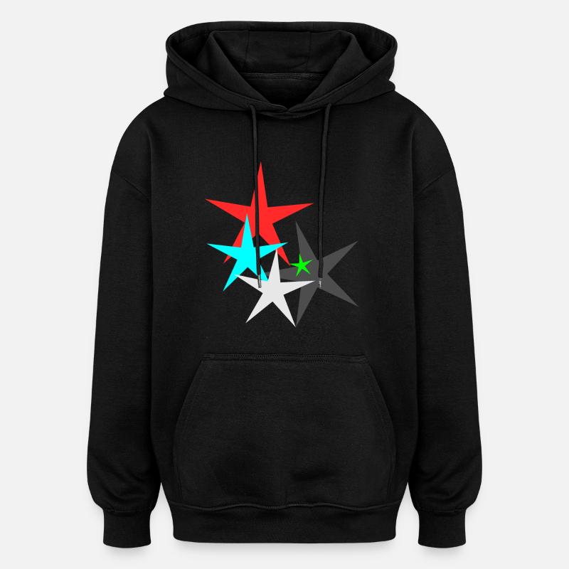 Star Star - Sweat à capuche oversize unisexe - noir