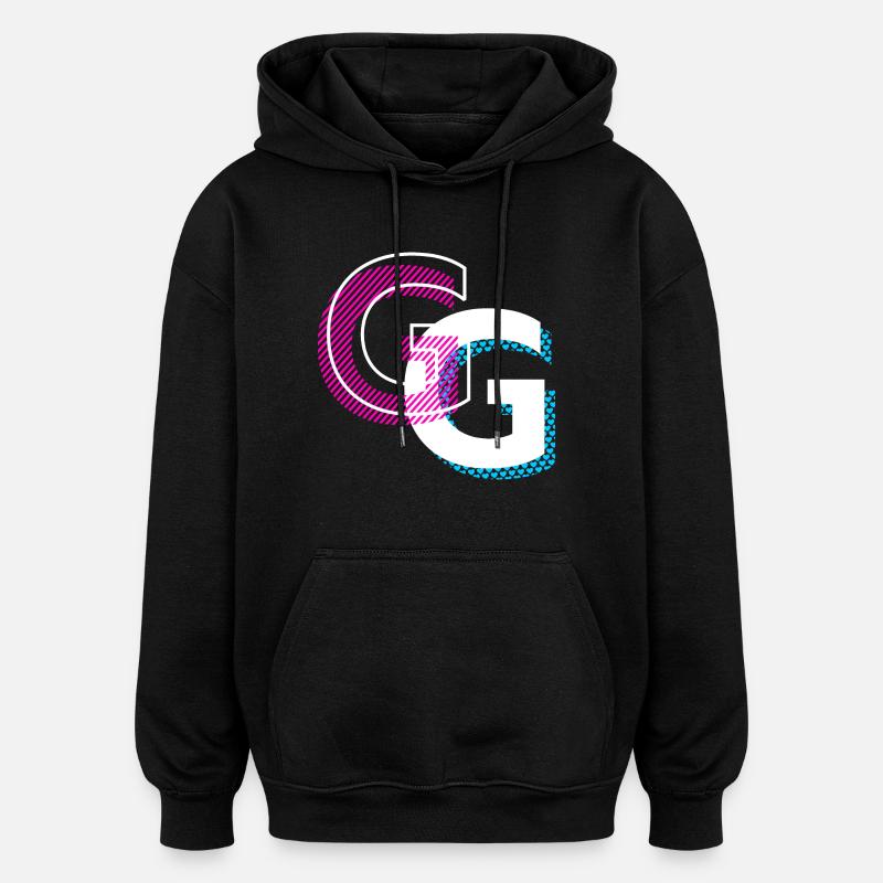 Cadeau Graffiti G Design - Sweat à capuche oversize unisexe - noir