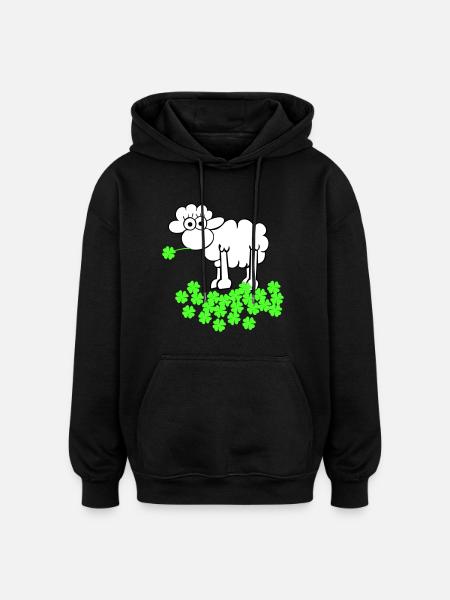 st. Patrick's sheep - Oversized Unisex Hoodie - black