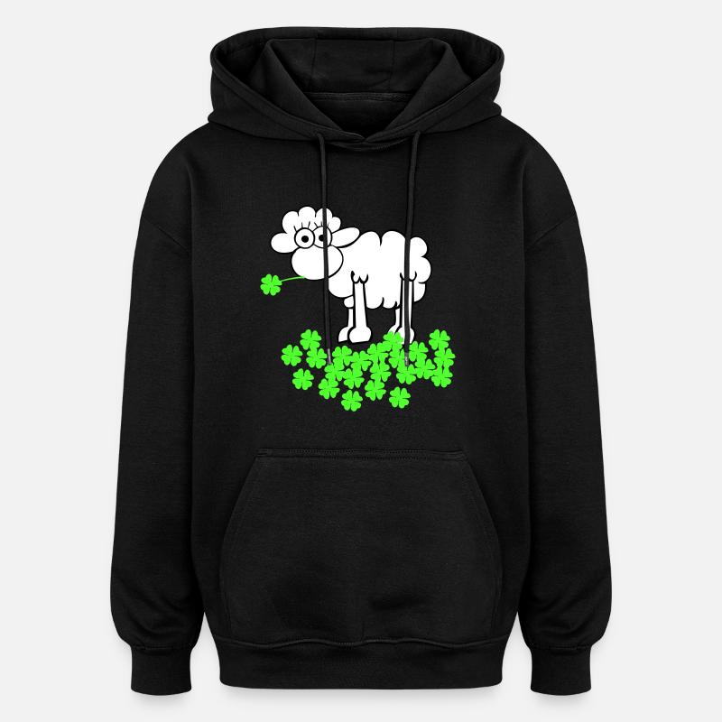 st. Patrick's sheep - Oversized Unisex Hoodie - black