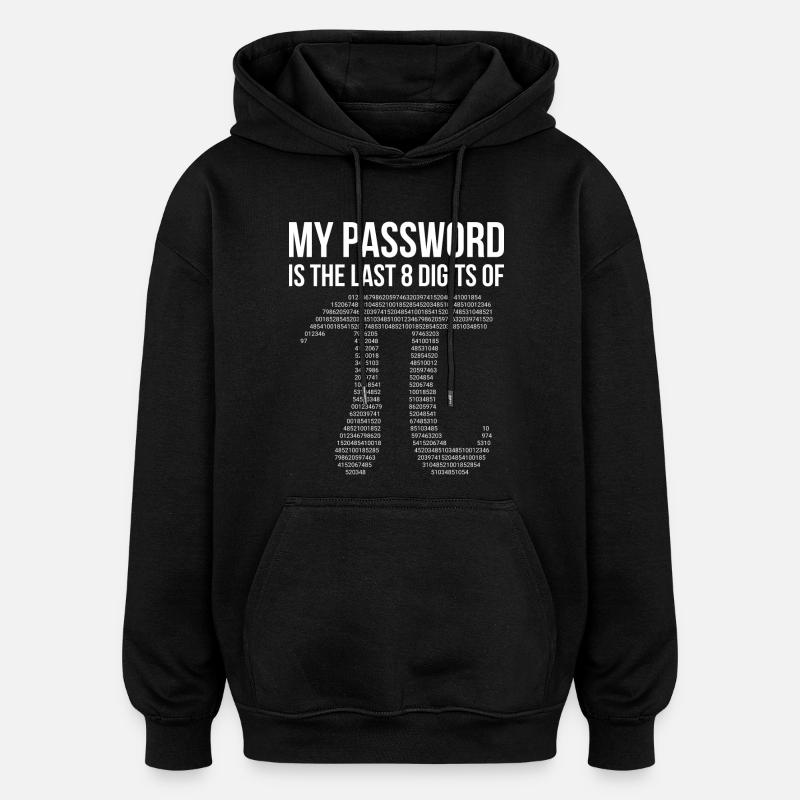 Mon mot de passe - Sweat à capuche oversize unisexe - noir