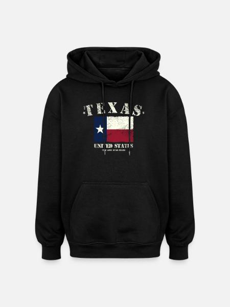 Texas - Oversized Unisex Hoodie - black