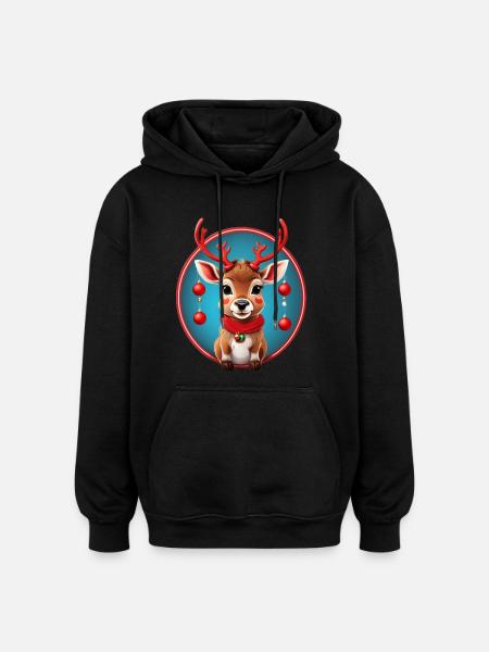 Baby Reindeer - Oversized Unisex Hoodie - black