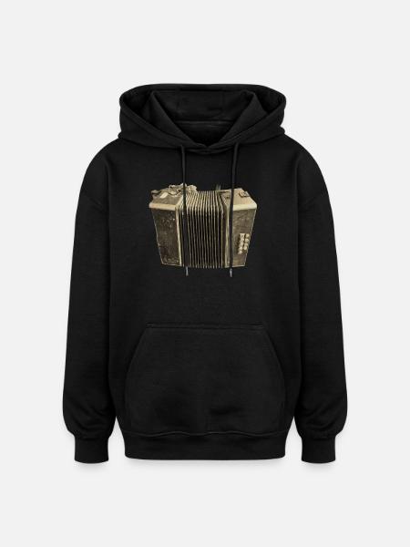 Retro Akkordeon - Sepia - Oversized Unisex Hoodie - Schwarz