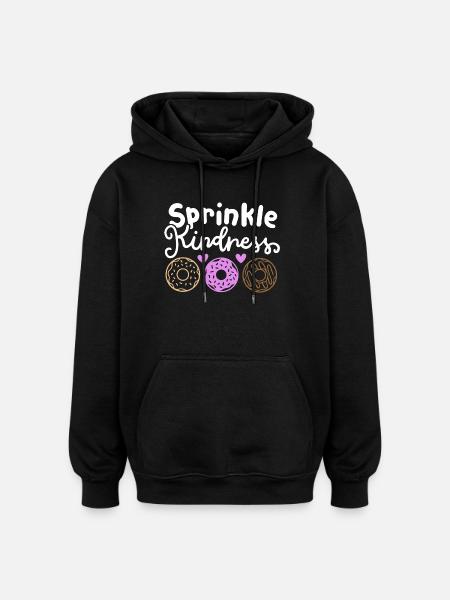 Donut gegen Mobbing - Oversized Unisex Hoodie - Schwarz