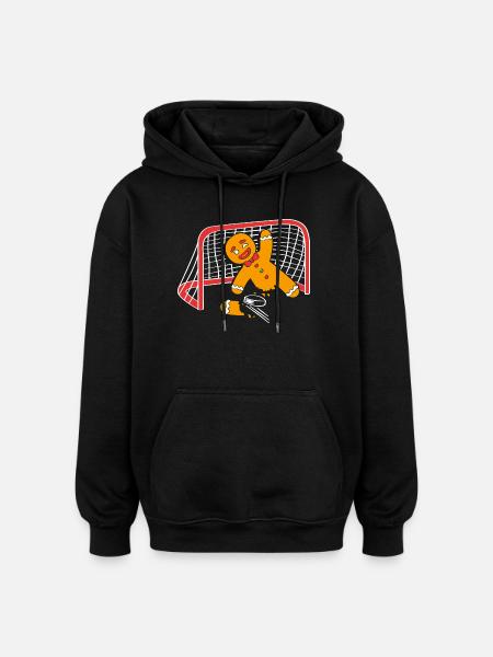Gingerbread Man Christmas Gingerbread Lebkuchen - Oversized Unisex Hoodie - black
