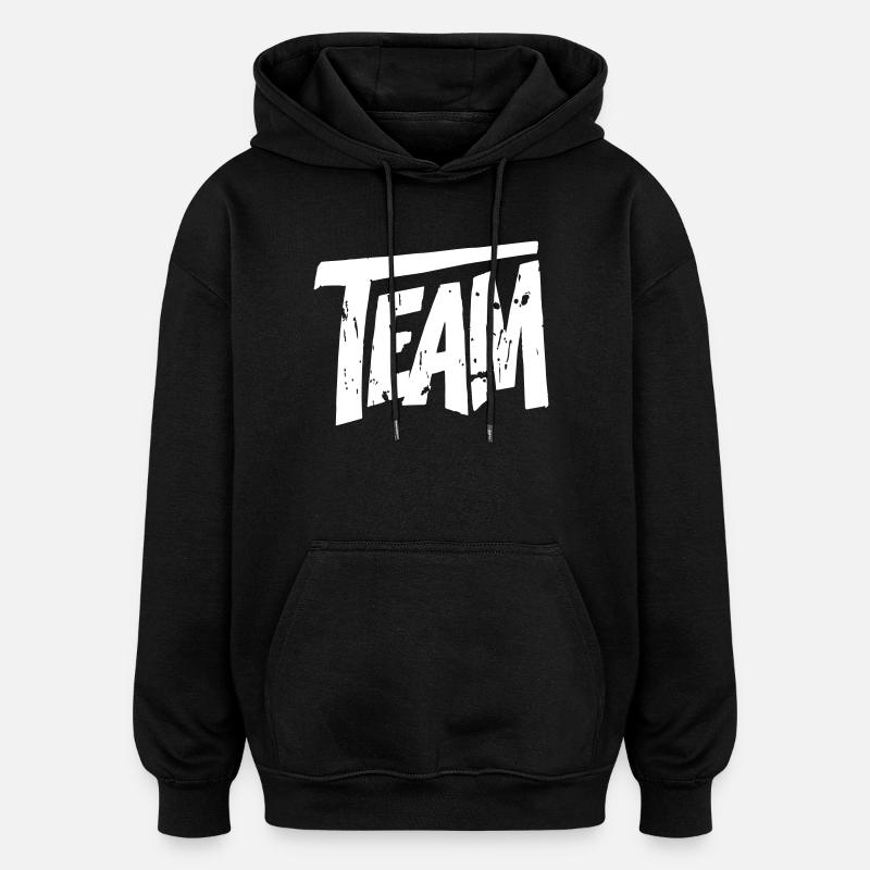 Équipe Graffiti - Sweat à capuche oversize unisexe - noir