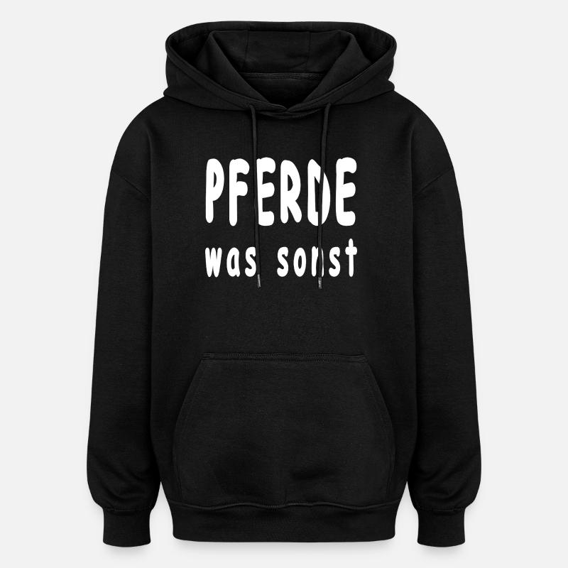 Chevaux - Sweat à capuche oversize unisexe - noir