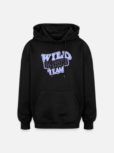 Wild Party Team Graffiti - Oversized Unisex Hoodie - black