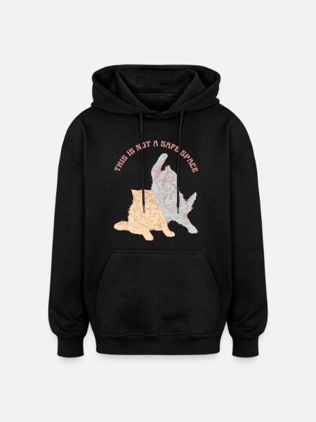 THIS IS NOT A SAFE SPACE - Oversized Unisex Hoodie - black