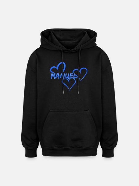 Manuel Manuel - Oversized Unisex Hoodie - black