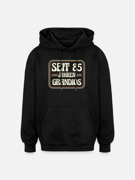 85 ans Anniversaire 85 - Sweat à capuche oversize unisexe - noir