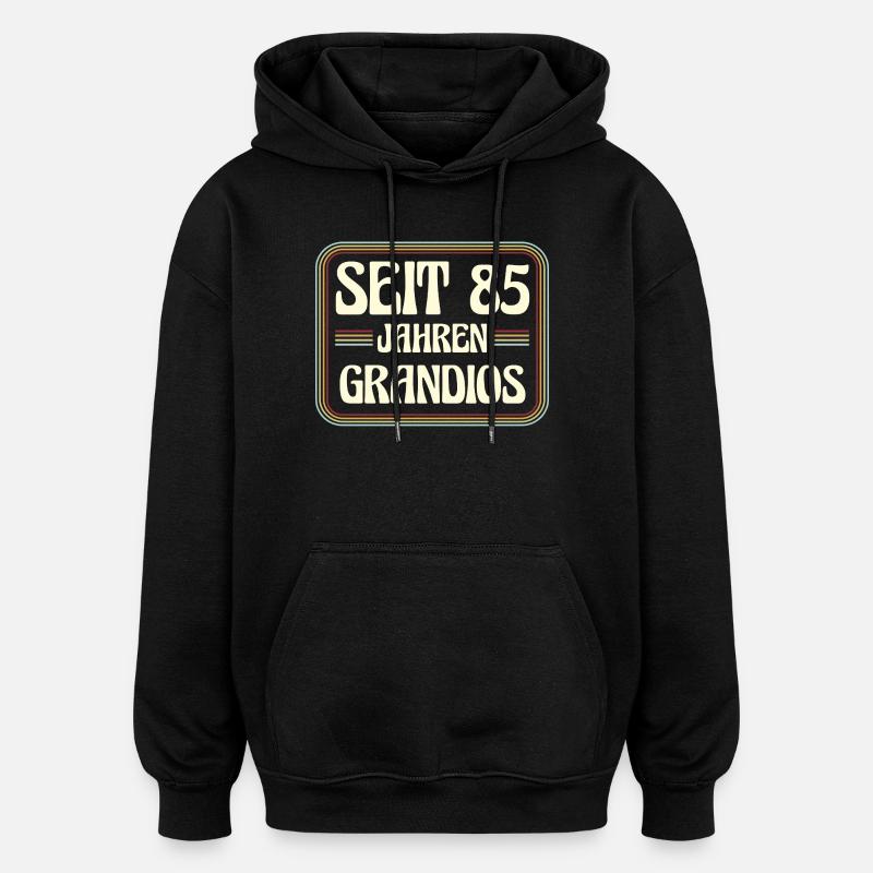 85 ans Anniversaire 85 - Sweat à capuche oversize unisexe - noir