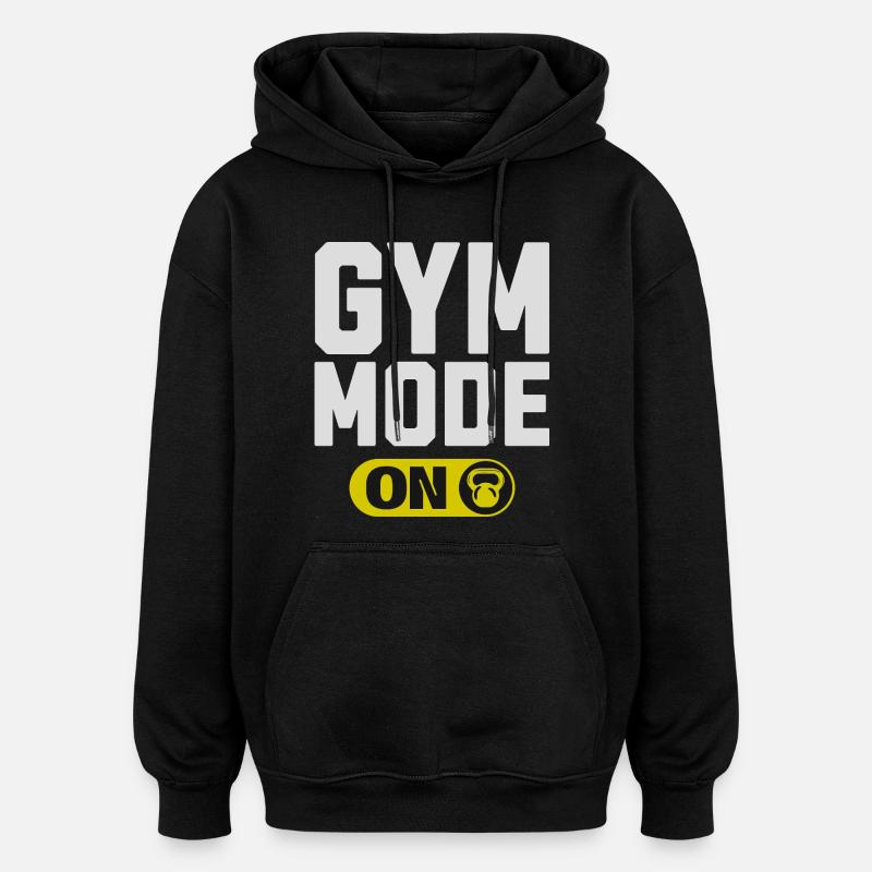 Mode Gym sur Graphique - Sweat à capuche oversize unisexe - noir