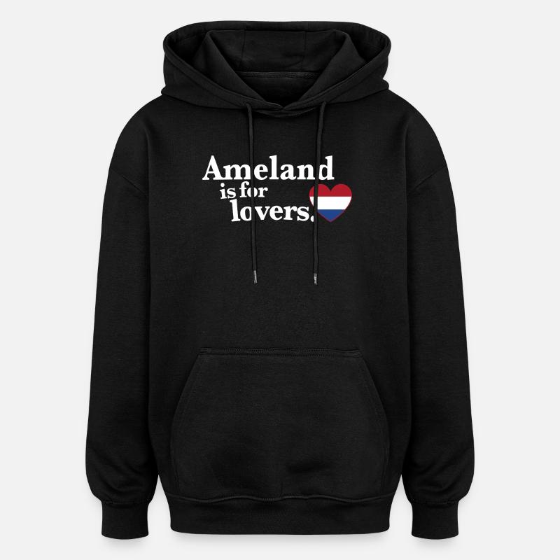Ameland Lovers - NL II - Oversized Unisex Hoodie - Schwarz