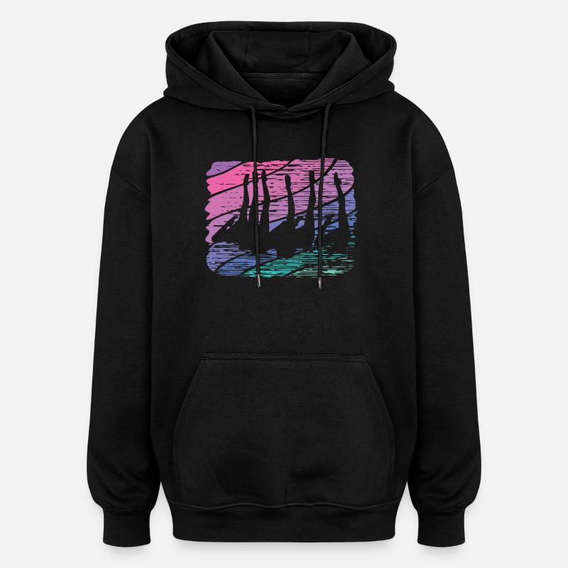 Artistic Swim Team Synchronized Swimming - Oversized Unisex Hoodie - black