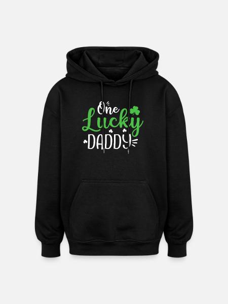 Ein glücklicher Papa St. Patrick Tee - Oversized Unisex Hoodie - Schwarz