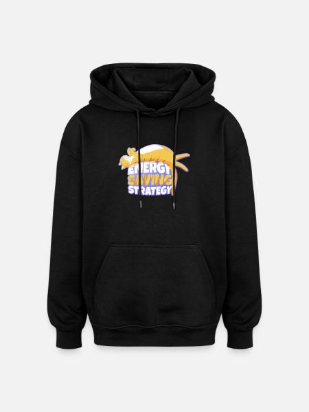 Energy Saving Strategy Mascot - Oversized Unisex Hoodie - black
