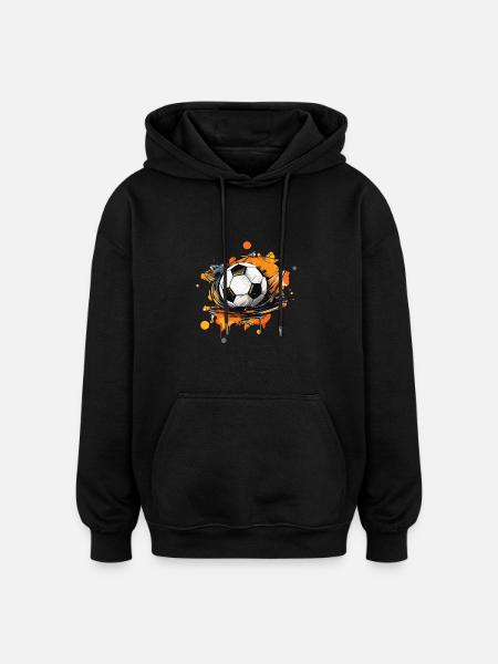 Soccer Ball - Oversized Unisex Hoodie - black