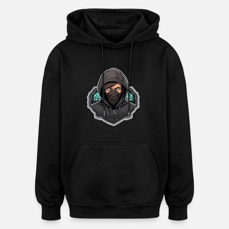 Hacker éthique - Illustration - Sweat à capuche oversize unisexe - noir