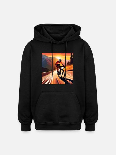 Pedal to the Summit - Oversized Unisex Hoodie - black