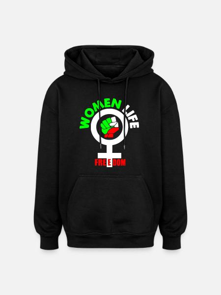 Women life freedom - Oversized Unisex Hoodie - black