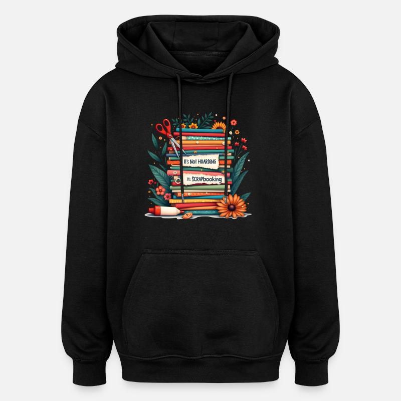 Handgefertigte Karten Scrapbooking Basteln - Oversized Unisex Hoodie - Schwarz