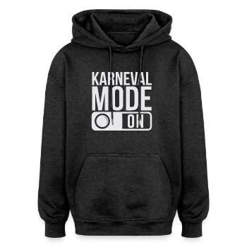 Karneval Mode On Fasching Fasnet - Oversized Unisex Hoodie - Anthrazit - Vorne - Noah (186cm)