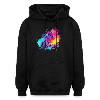 Kleine Pétasse - Oversized Unisex Hoodie - Schwarz - Vorne - Noah (186cm)