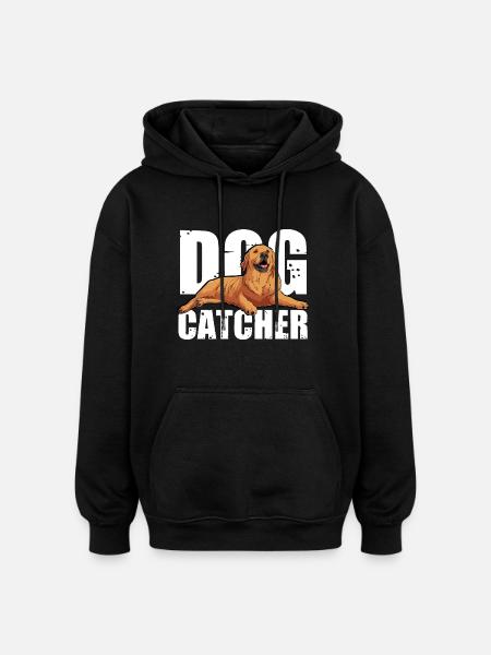 Dog Catcher Hund - Oversized Unisex Hoodie - Schwarz