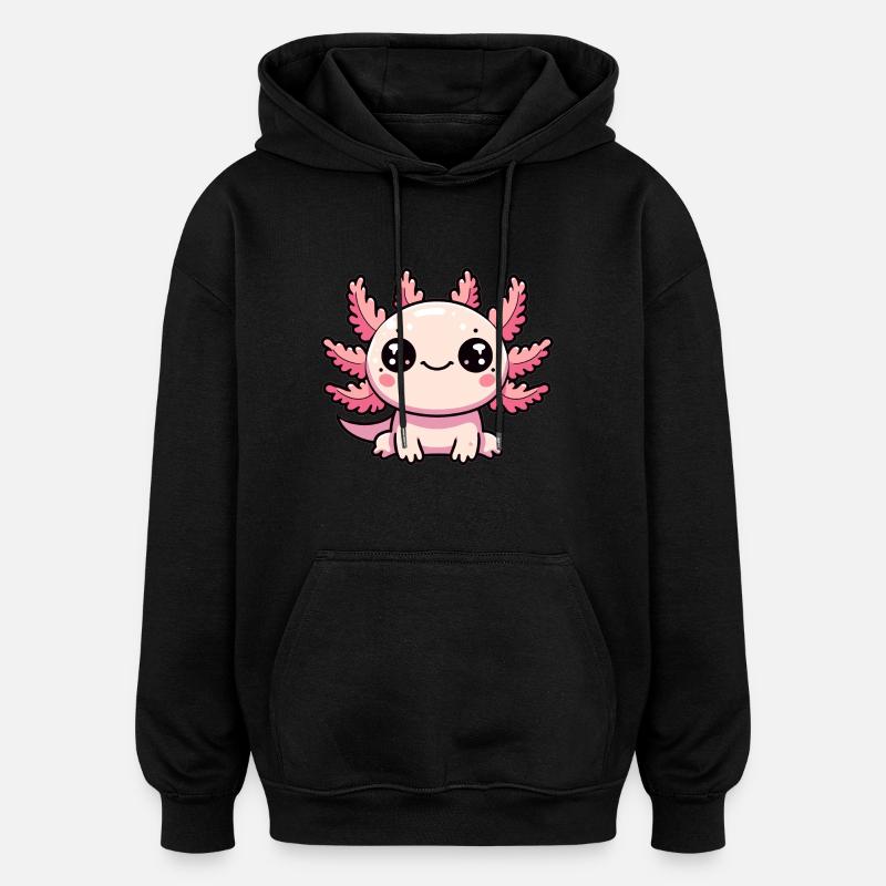 Axolotl mignon - Sweat à capuche oversize unisexe - noir