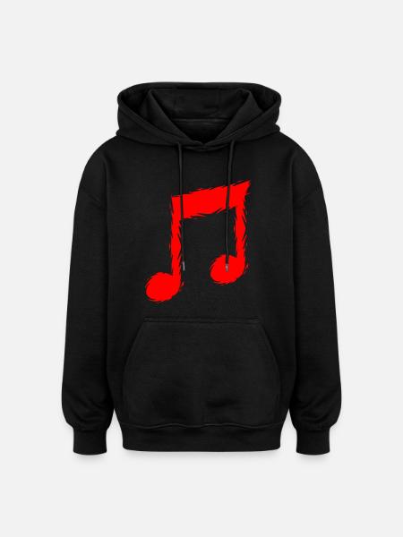 Music note music - Oversized Unisex Hoodie - black