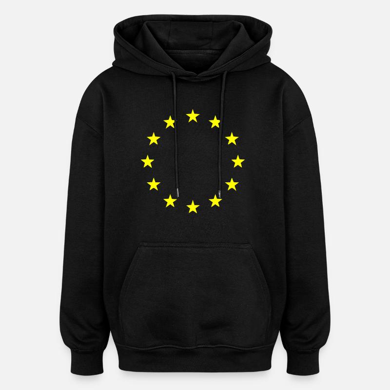 EU flag - Oversized Unisex Hoodie - black