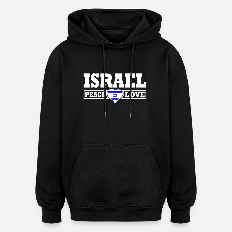 Israel - Sweat à capuche oversize unisexe - noir