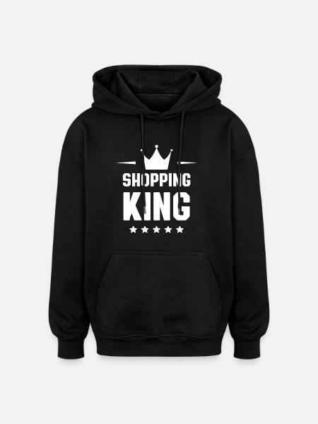 Shopping King - Oversized Unisex Hoodie - black
