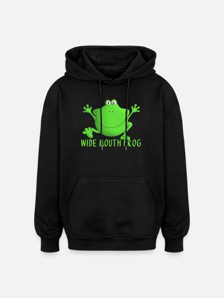 Laughing frog - Oversized Unisex Hoodie - black