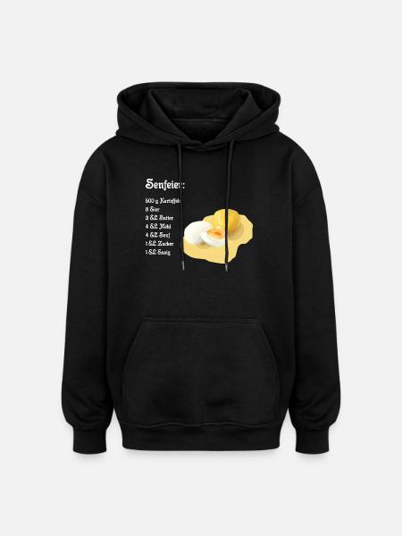 Senfeier Rezept - Oversized Unisex Hoodie - Schwarz