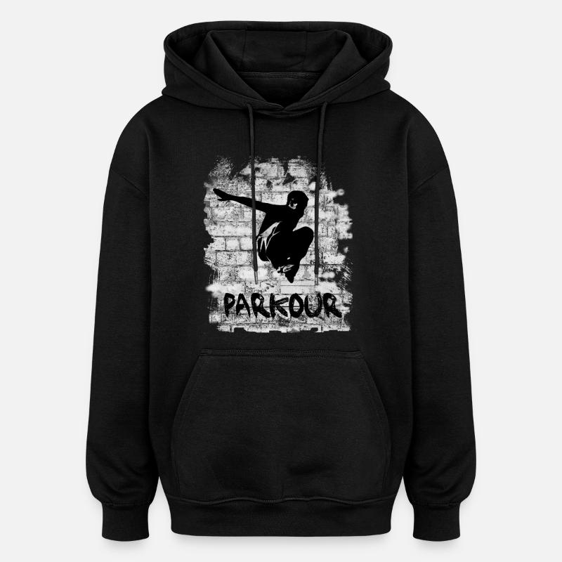Parkour - Oversized Unisex Hoodie - black