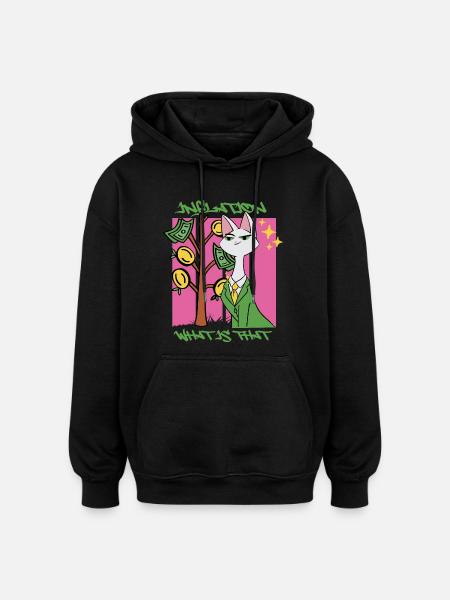 Inflation what is it? - Oversized Unisex Hoodie - black