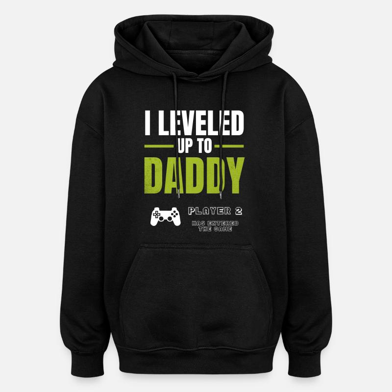 Chemise de gaming Daddy Levele - Sweat à capuche oversize unisexe - noir