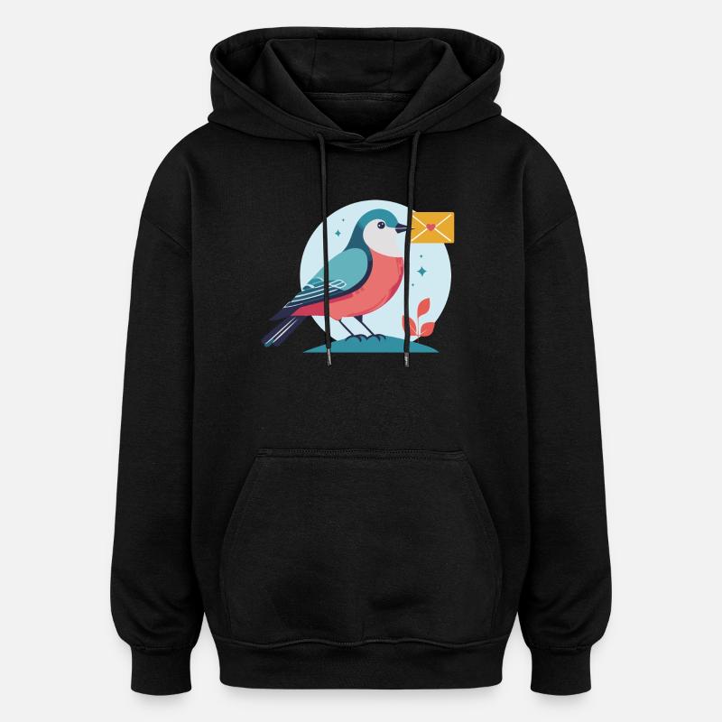 lettre pour vous - Sweat à capuche oversize unisexe - noir