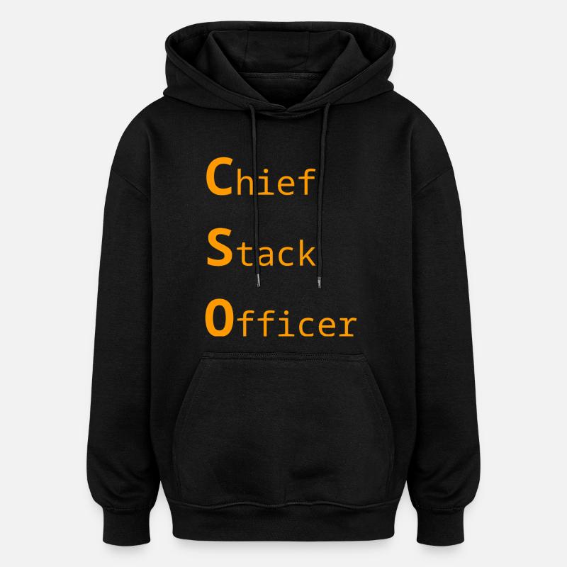 Chief Stack Officer - T-Shirt - Sweat à capuche oversize unisexe - noir