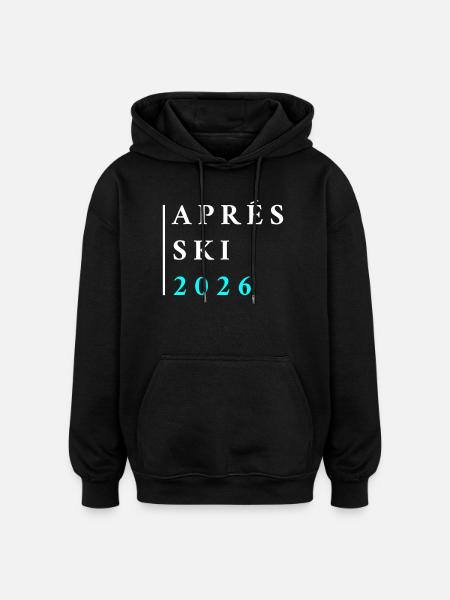 Après-ski 2026 - Oversized Unisex Hoodie - black