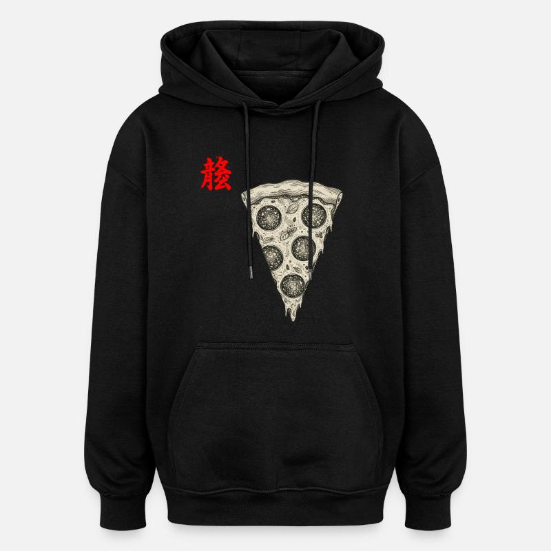 Pizza Asian - Sweat à capuche oversize unisexe - noir