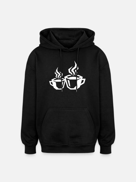 Coffee Symbol Coffee - Oversized Unisex Hoodie - black
