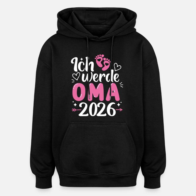 Oma 2026 - Oversized Unisex Hoodie - Schwarz