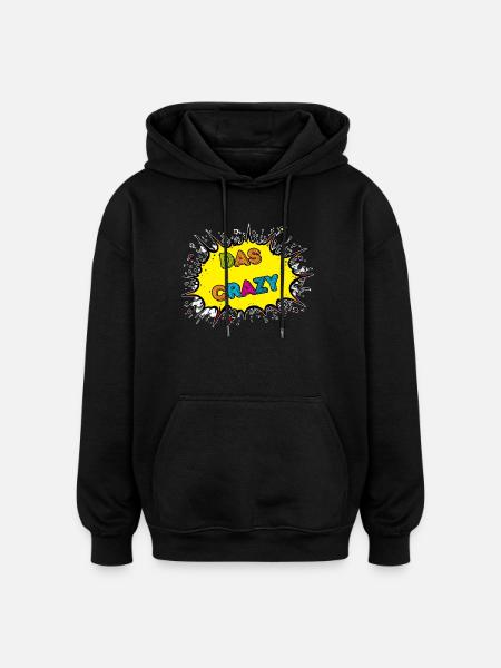 Das Crazy Comic Explosion - Oversized Unisex Hoodie - Schwarz