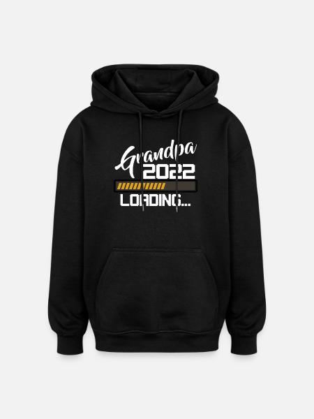 Grandpa Loading 2022 - Oversized Unisex Hoodie - black