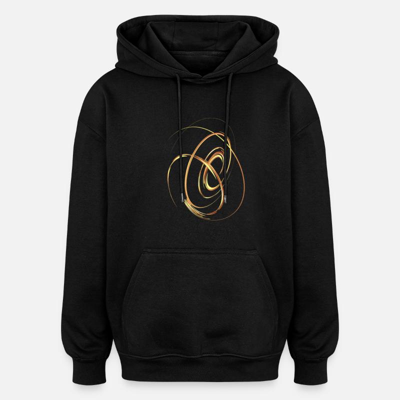 Golden Spiral Galaxy – Elegant urverk - Oversized luvtröja unisex - svart
