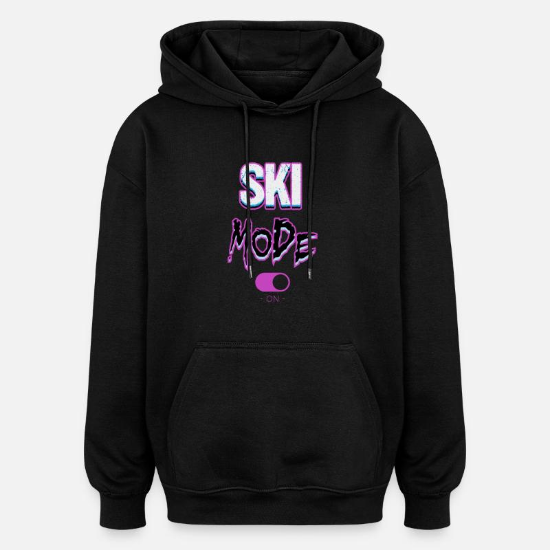 Ski mode-on - Sweat à capuche oversize unisexe - noir